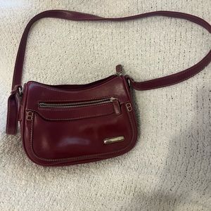 faux leather maroon purse